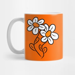 daisies in bloom, daisy flower blossoms garden Mug